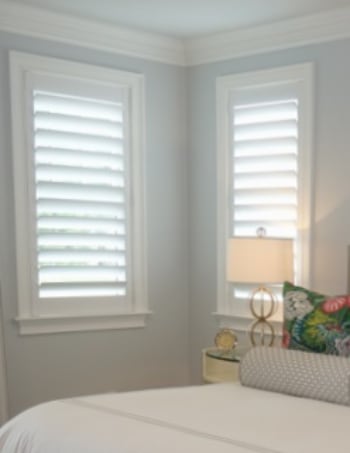 Plantation shutters with hidden tilt rods in Destin